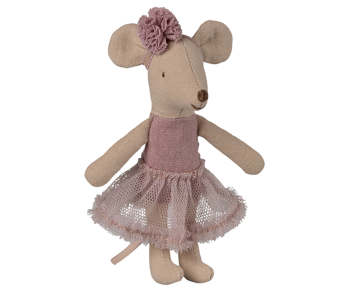 Maileg Little Sister Ballerina Mouse | Heather Purple