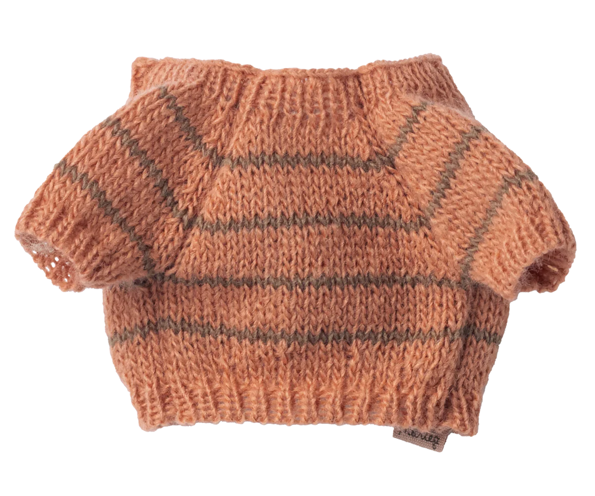 Maileg Puppy Knitted Sweater | Coral