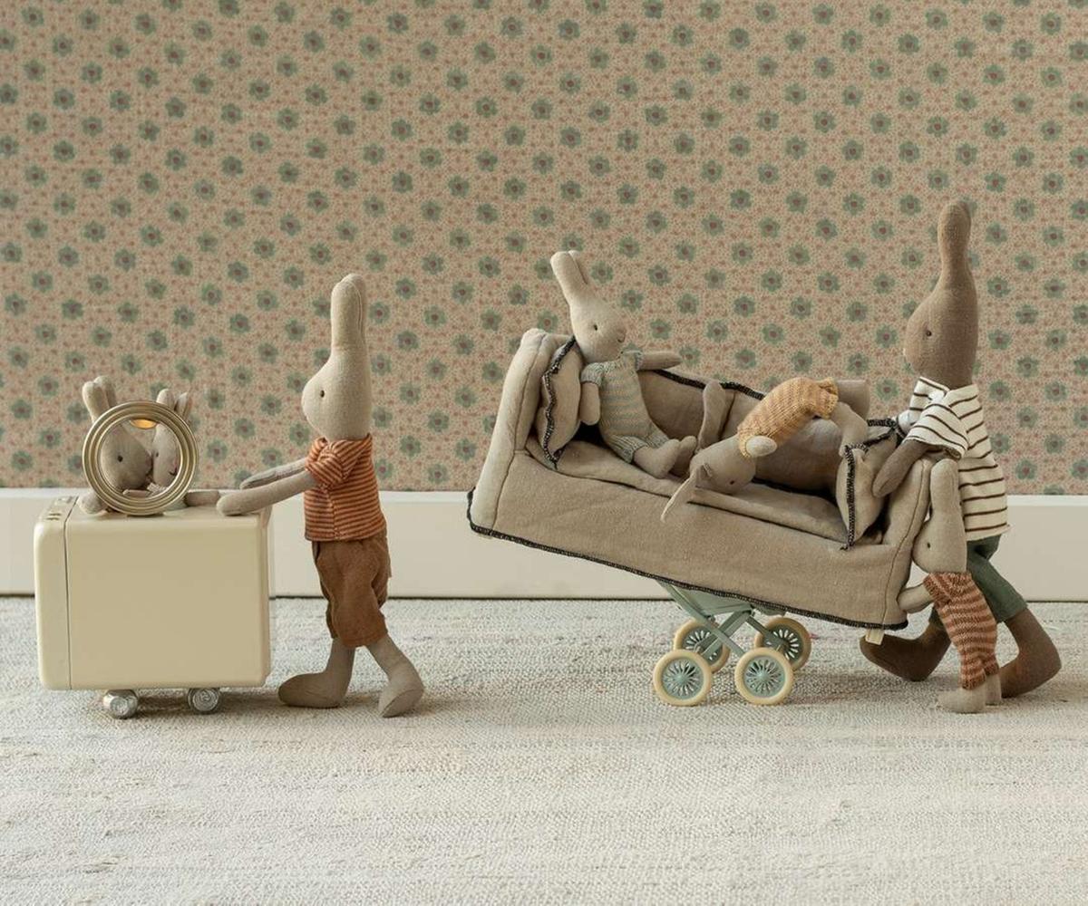 Maileg Chocolate Brown Rabbit | Striped Blouse