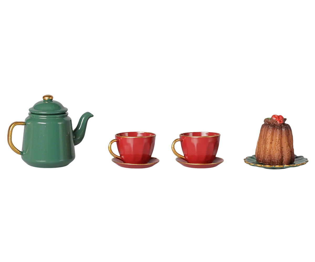 Maileg Mouse Christmas Tea Party | Red + Green