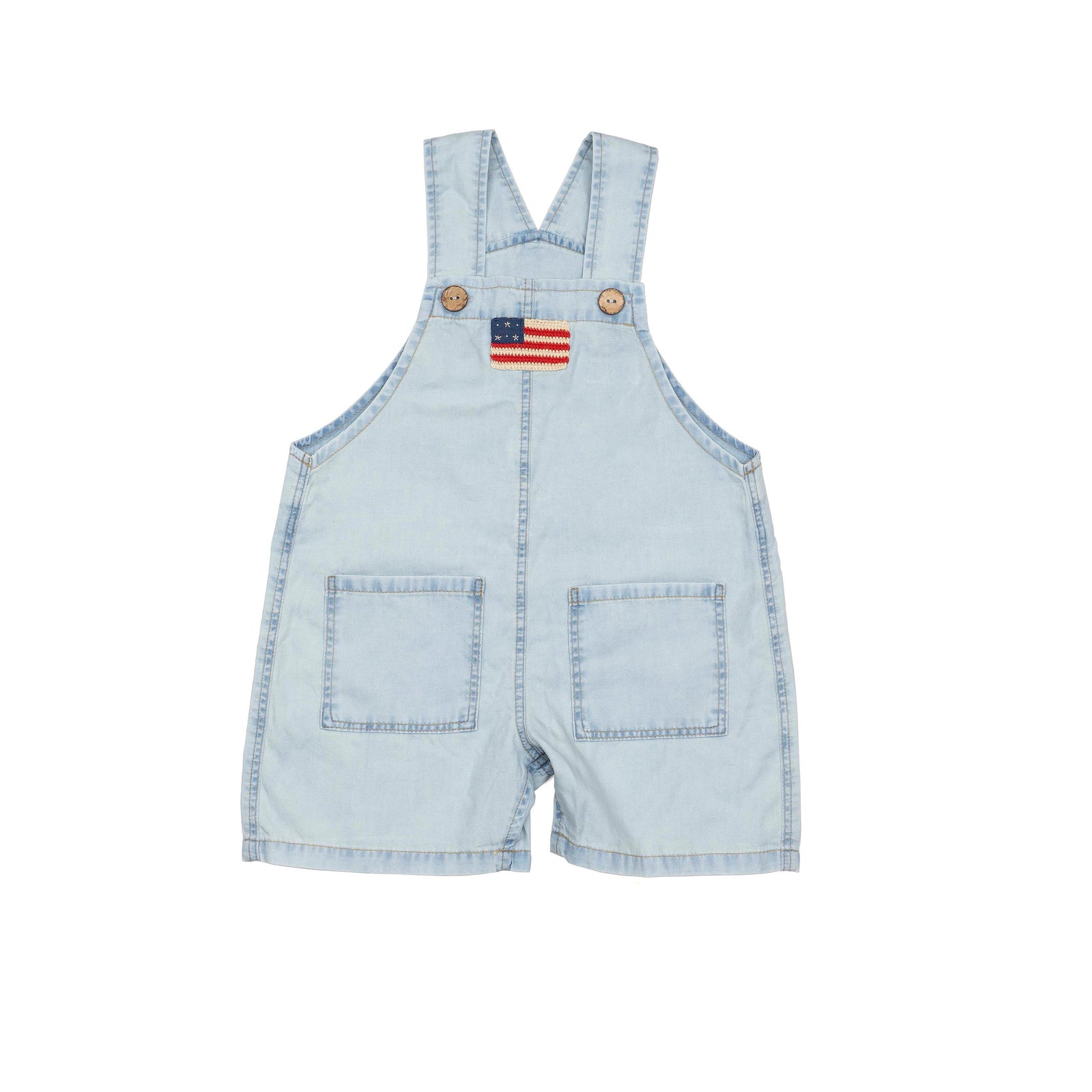 Wild Wawa Denim Overalls | American Flag