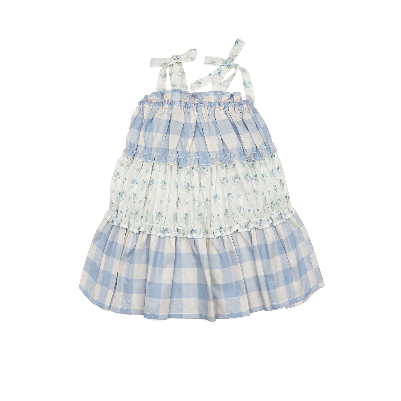 Wild Wawa Amber Dress | Blue Gingham