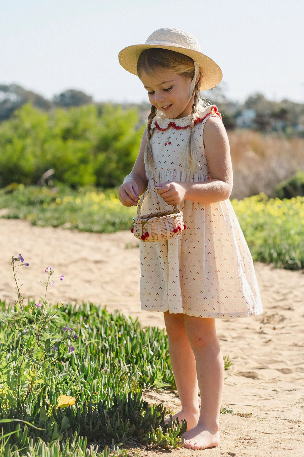 Wild Wawa Crochet Collar Dress | Cherry Red Dot