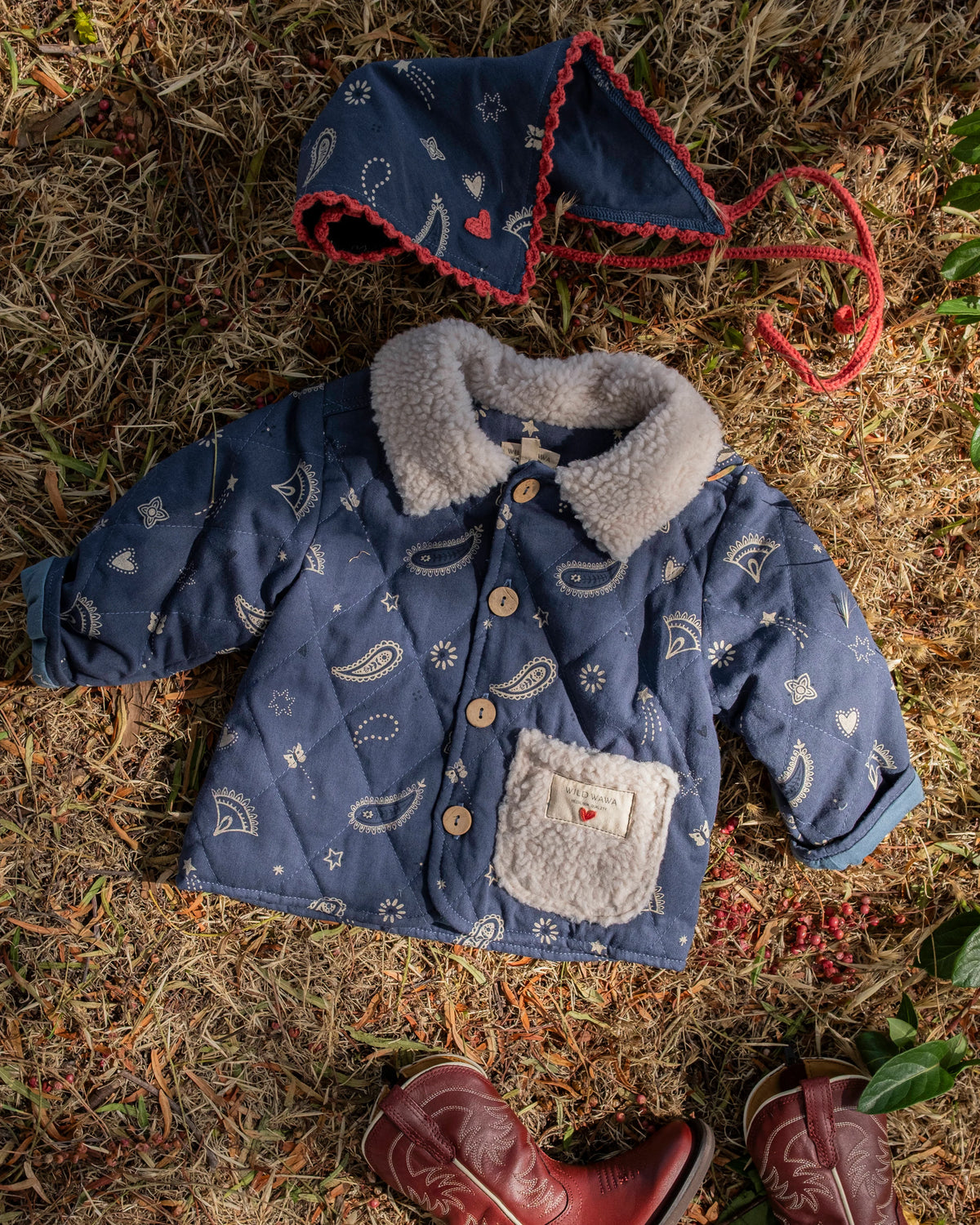 Wild Wawa Quilted Jacket | Midnight Bandana