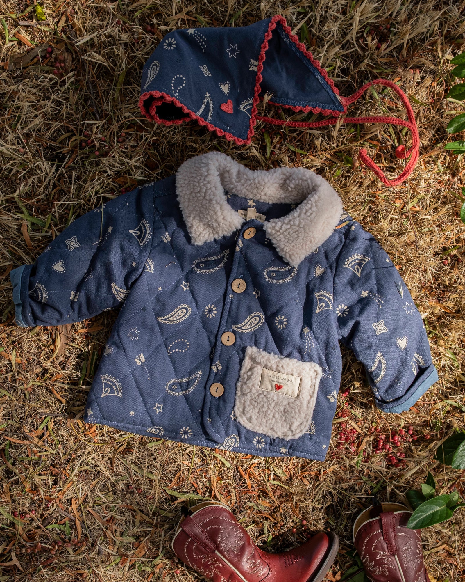 Wild Wawa Quilted Jacket | Midnight Bandana