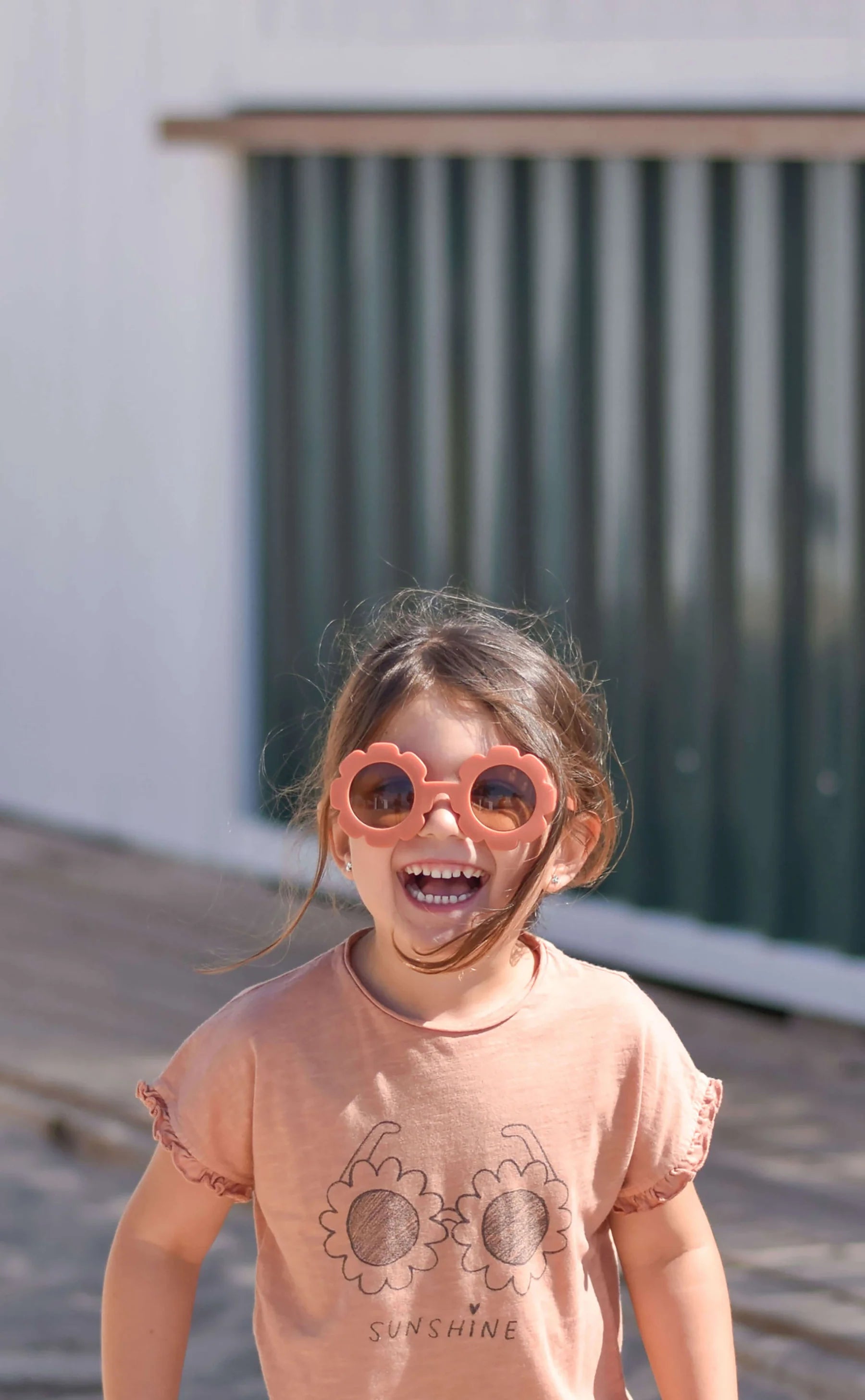 Dear Mini Sunglasses T-Shirt | Salmon