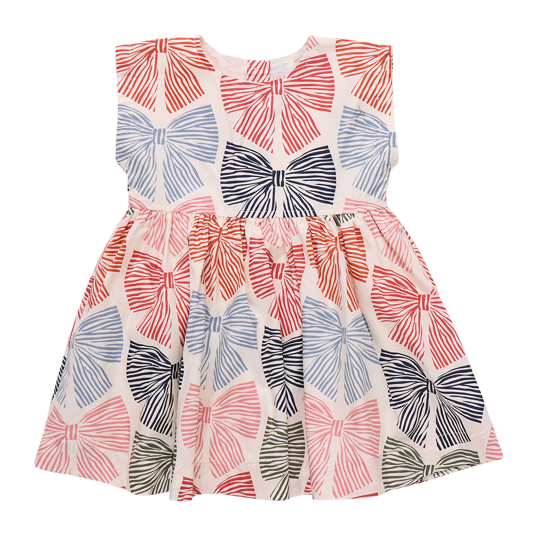 Pink Chicken Girls&#39; Adaline Dress | Multi-Stripe Bows