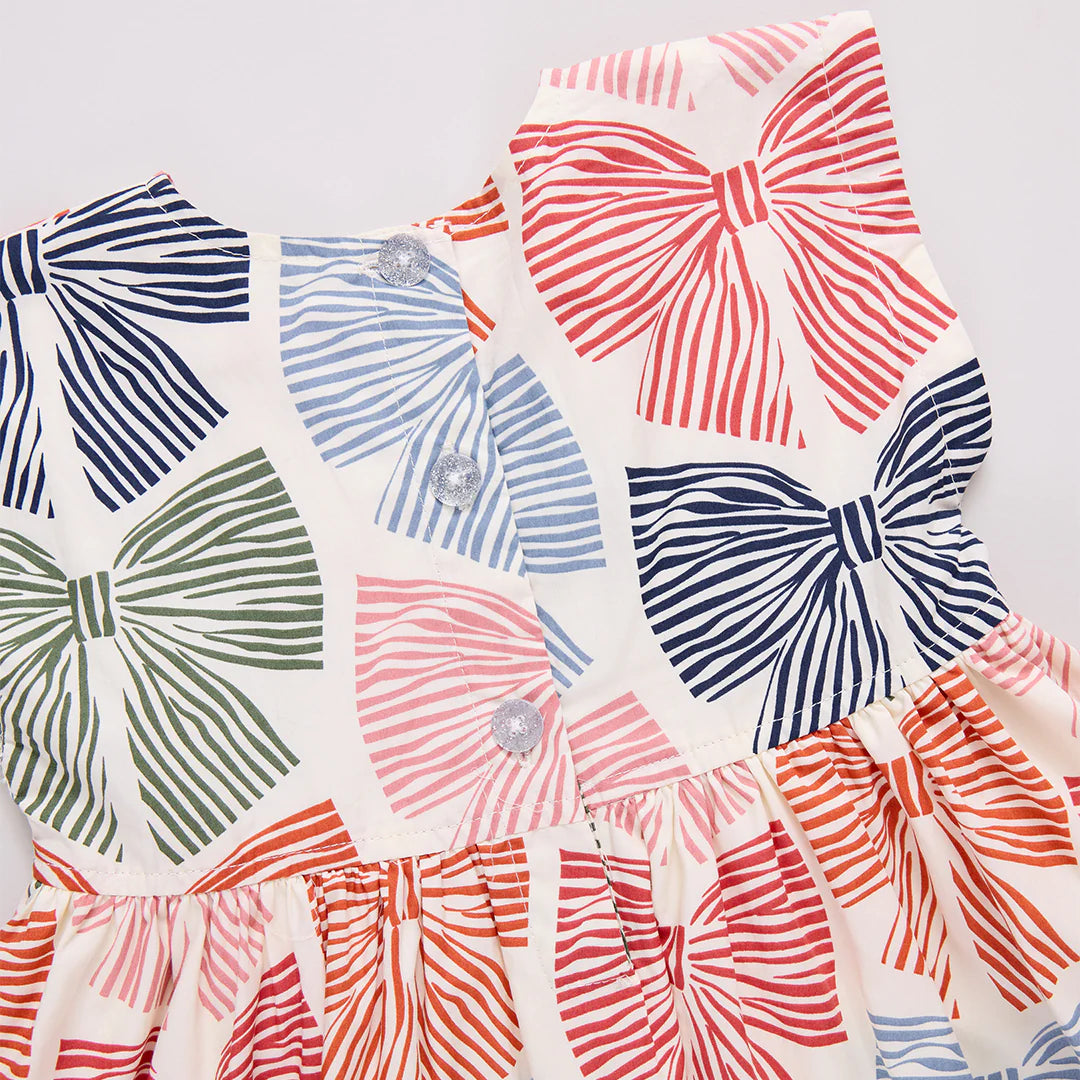 Pink Chicken Baby Girls' Adaline Dress Set | Multi-Stripe Bows