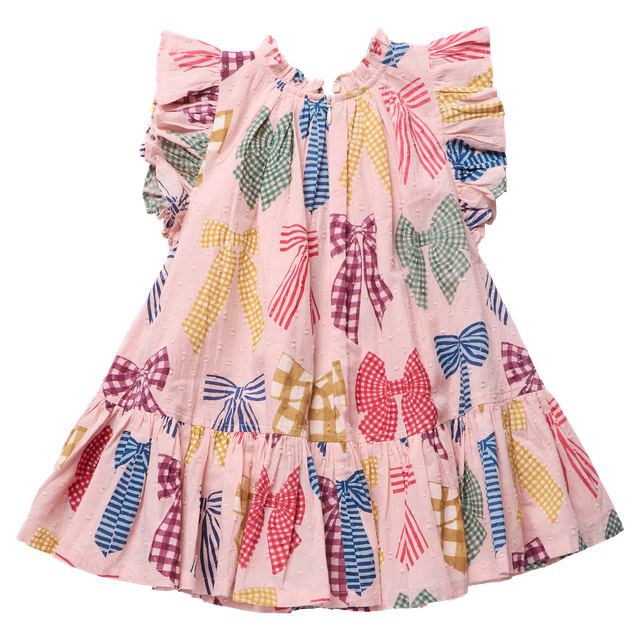 Pink Chicken Girls Harper Dress | Patterned Bows