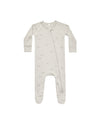 Quincy Mae Bamboo Zip Footie | Elephants