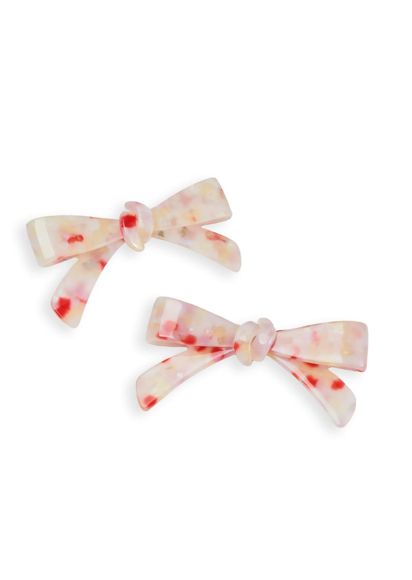 Violet + Brooks Bow Marble Acetate Hair Clips