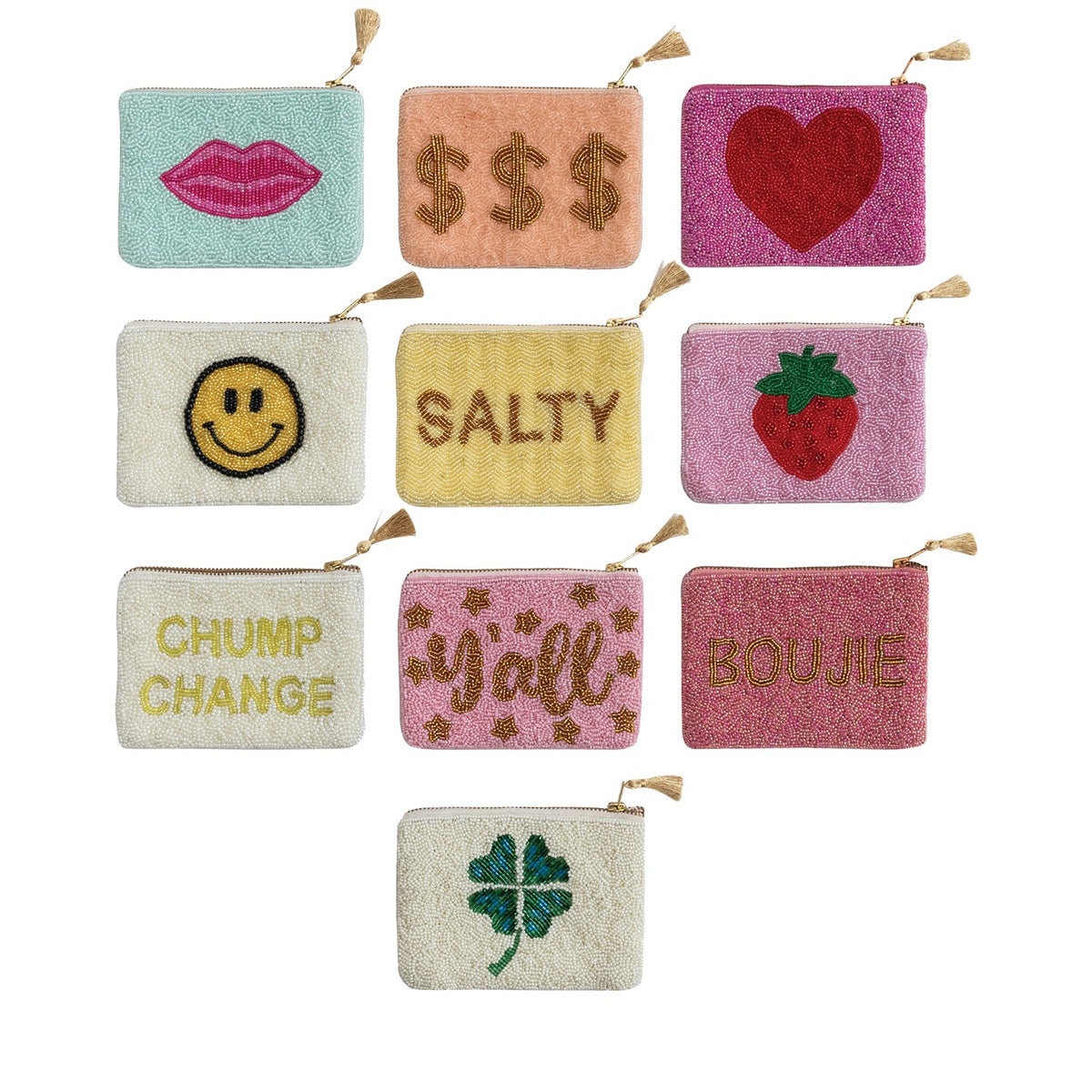 Beaded Zip Pouch | Assorted Styles