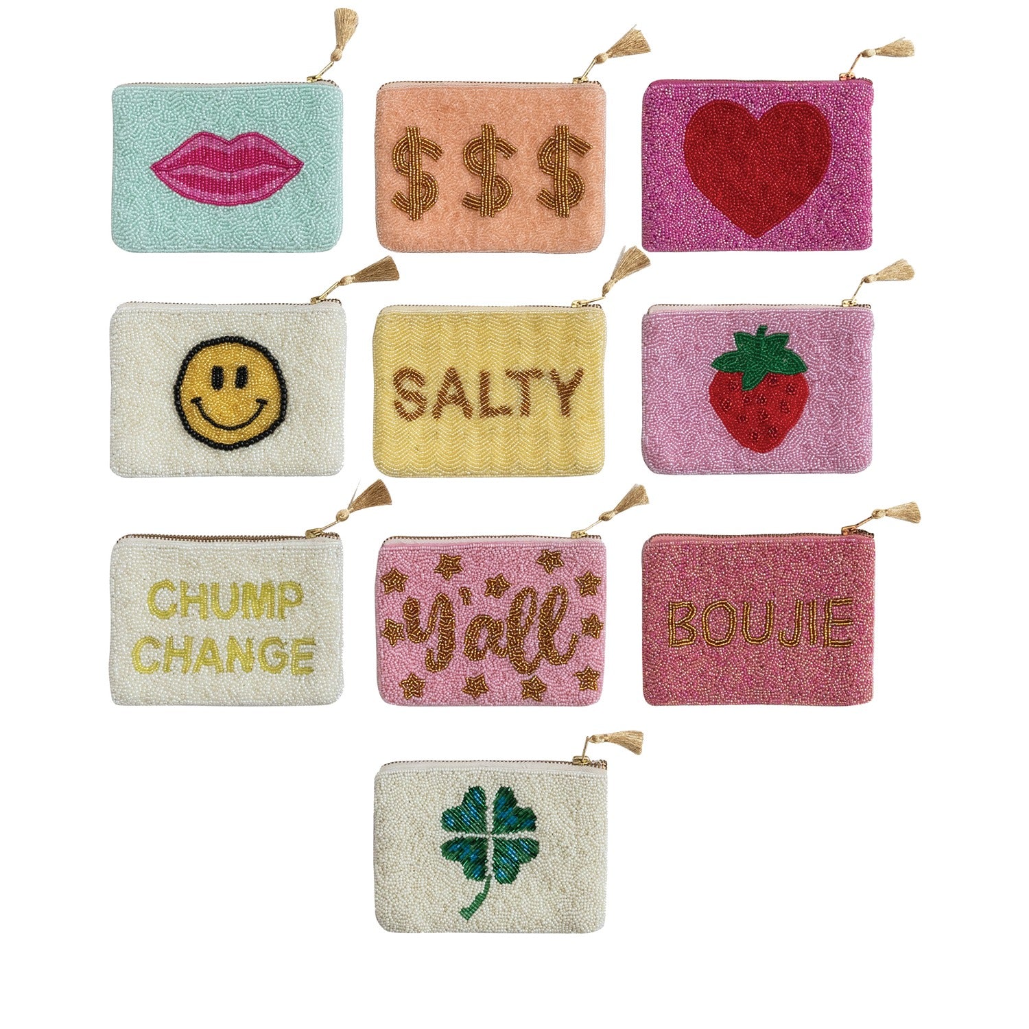 Beaded Zip Pouch | Assorted Styles