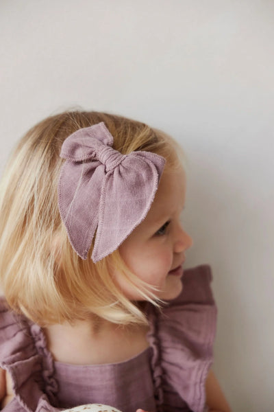 Jamie Kay Organic Cotton Bow | Berry Tea