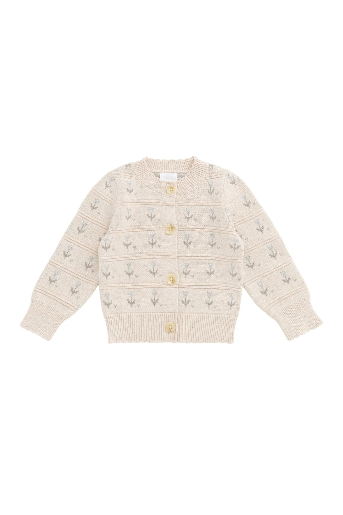 Jamie Kay Penny Cardigan | Penny Flower Jacquard Dawn