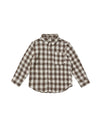 Rylee + Cru Collared Long Sleeve Shirt | Charcoal Check