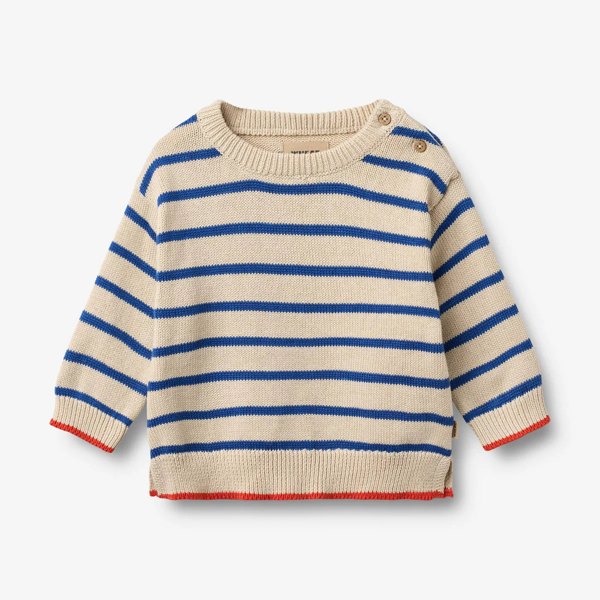 Wheat Morgan Knit Pullover | True Blue Stripe