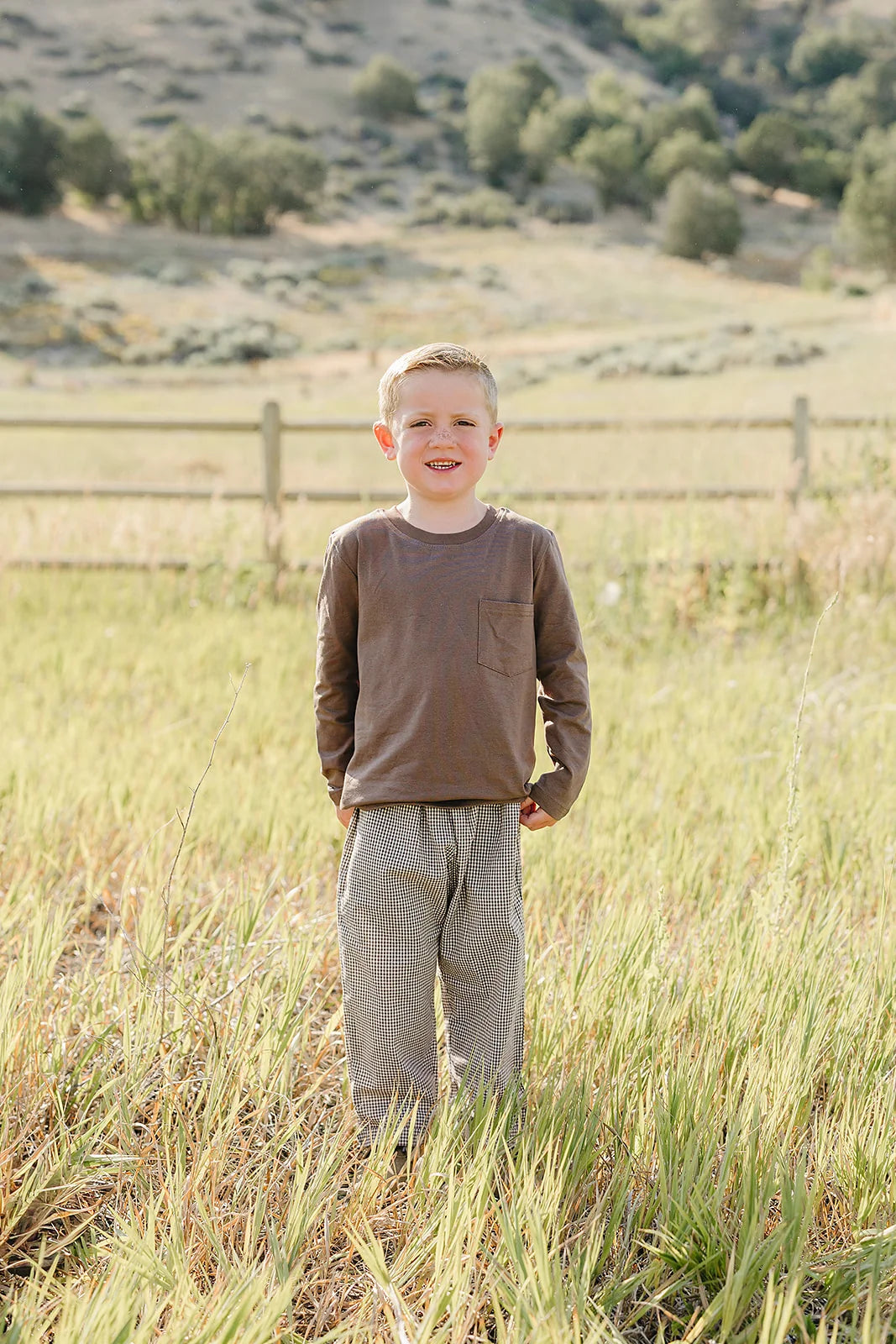 Mebie Baby Long Sleeve Tee | Brown
