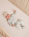 Quincy Mae Bamboo Zip Footie | Winter Garden