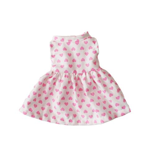Alimrose Small Doll Dress | Pink Hearts