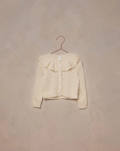 Noralee Ruffle Cardigan Sweater | Ecru