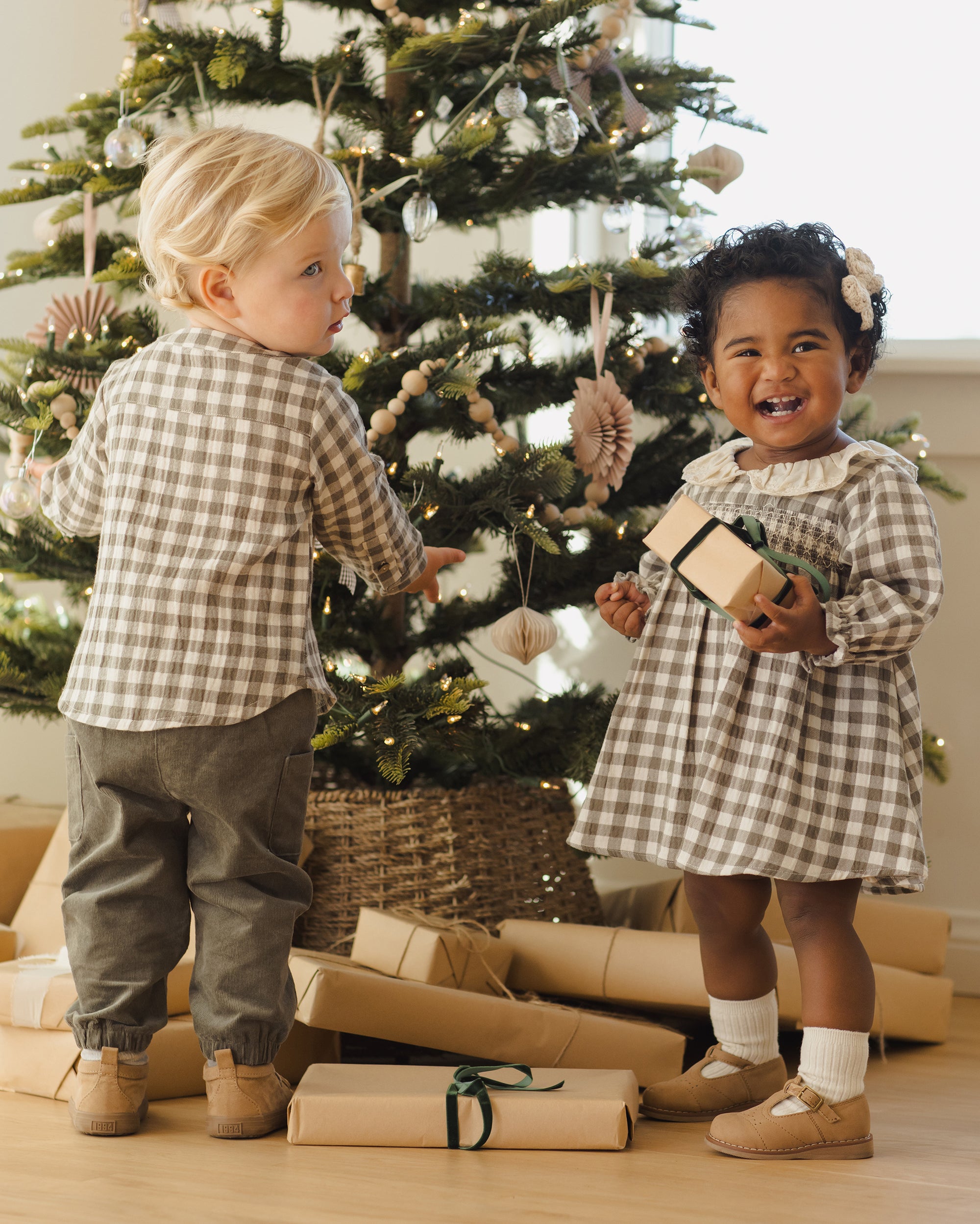 Quincy Mae Callie Dress | Forest Check