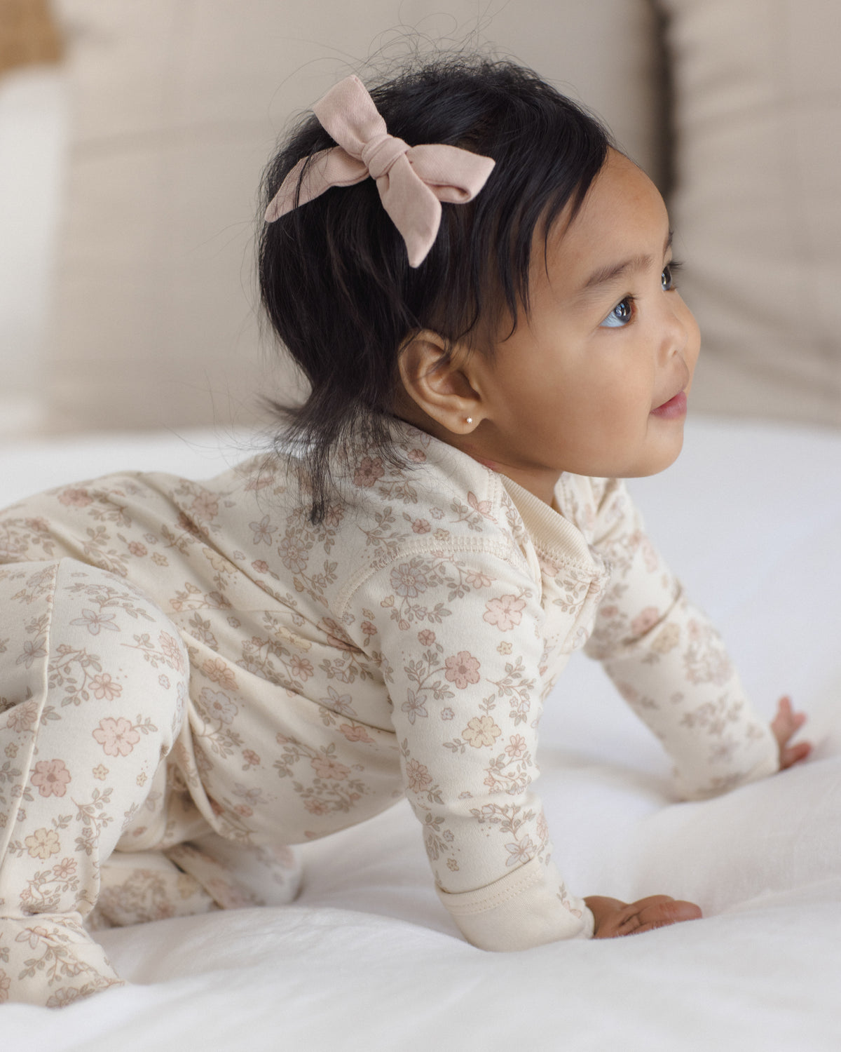 Quincy Mae Zip Footie | Floral Vine