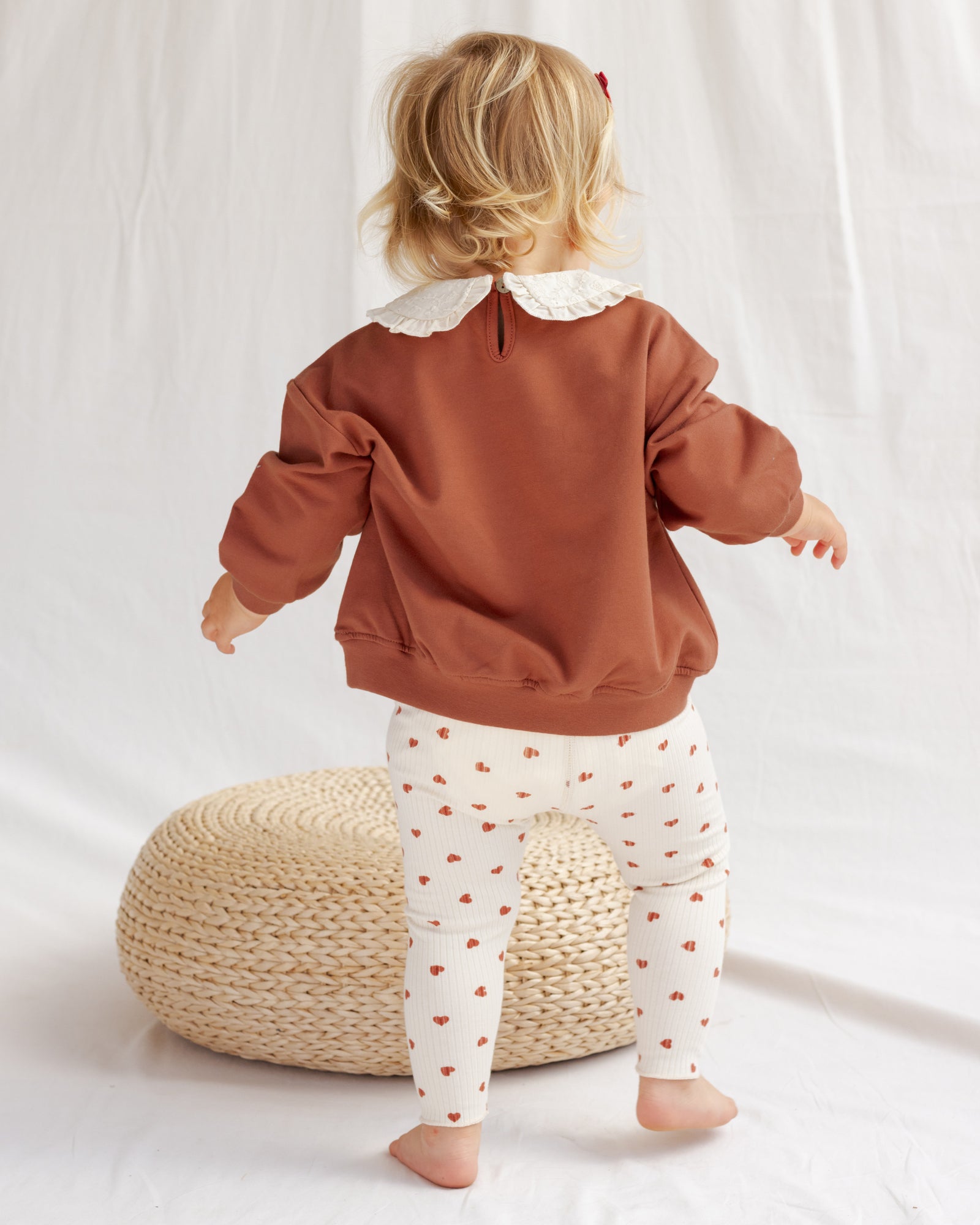 Quincy Mae Ribbed Legging | Red Hearts