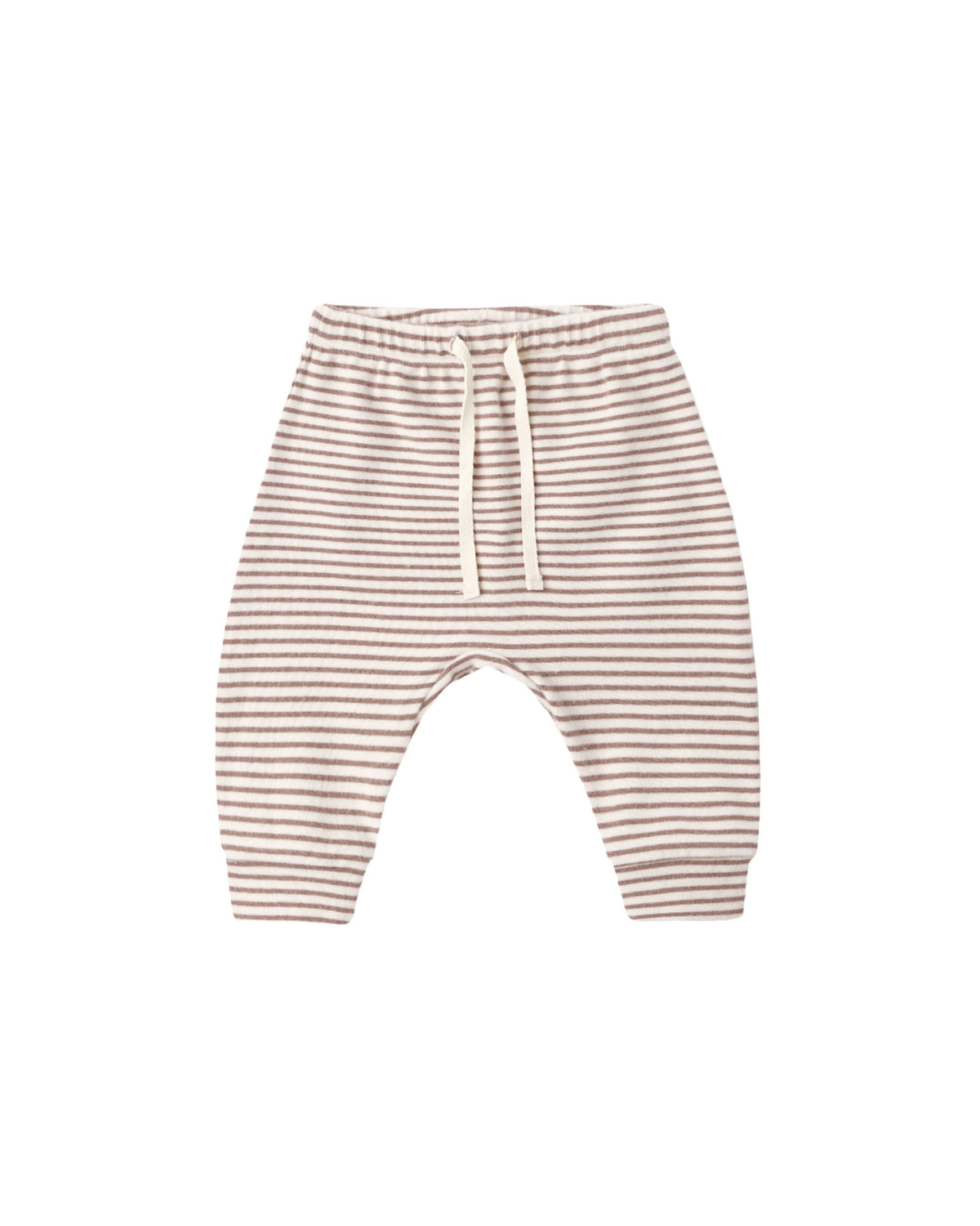 Quincy Mae Drawstring Pant | Cocoa Microstripe