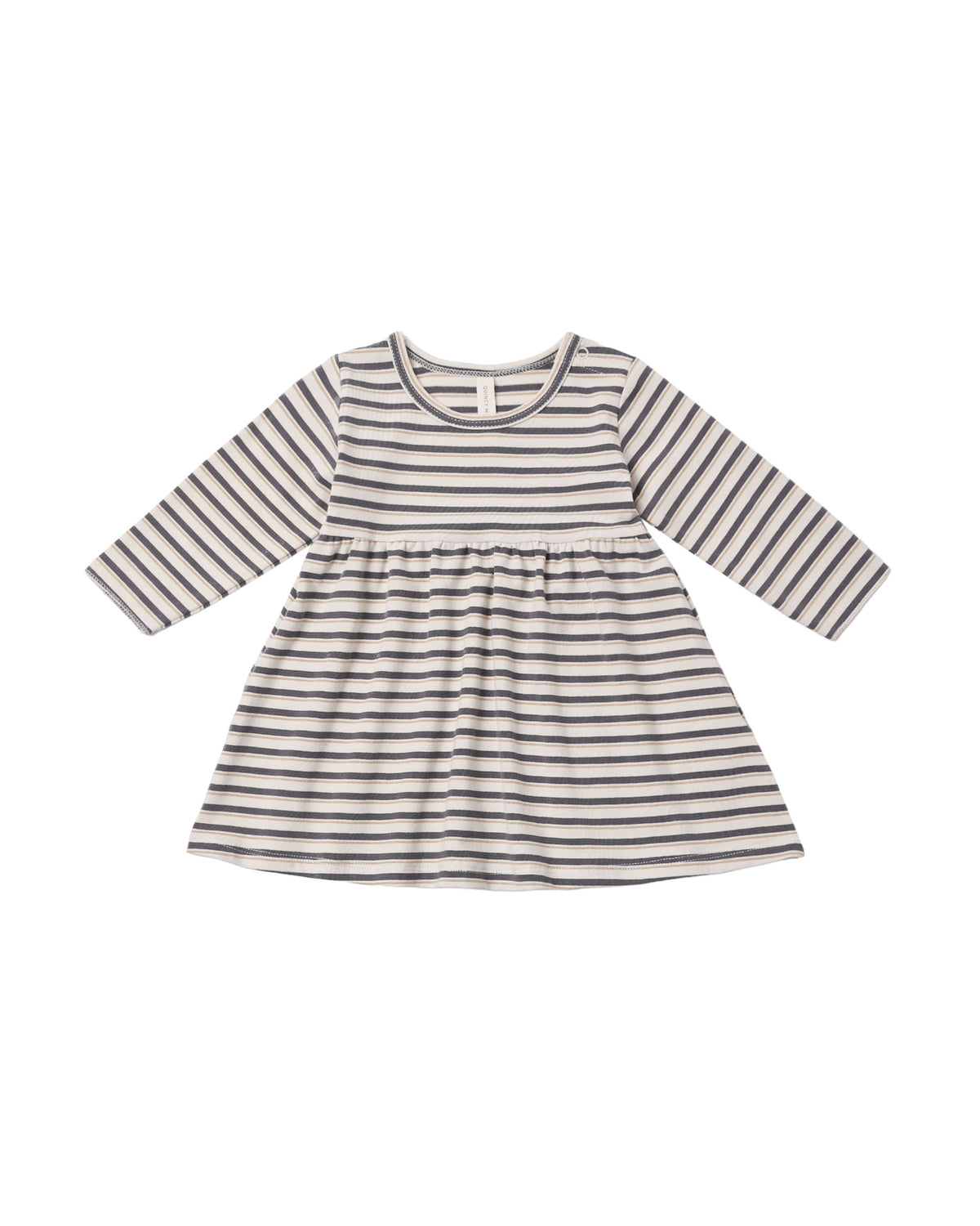 Quincy Mae Longsleeve Baby Dress | Vintage Stripe