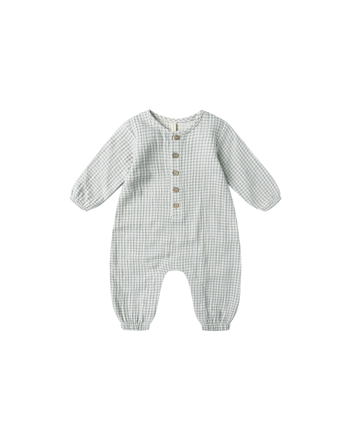 Quincy Mae Woven Jumpsuit | Blue Gingham