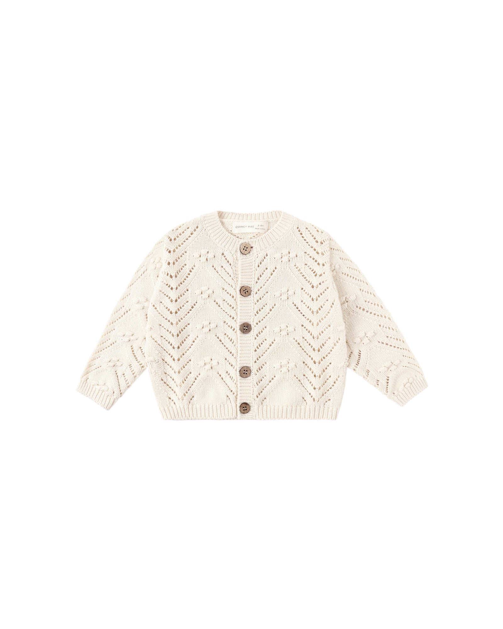 Quincy Mae Knit Cardigan | Natural