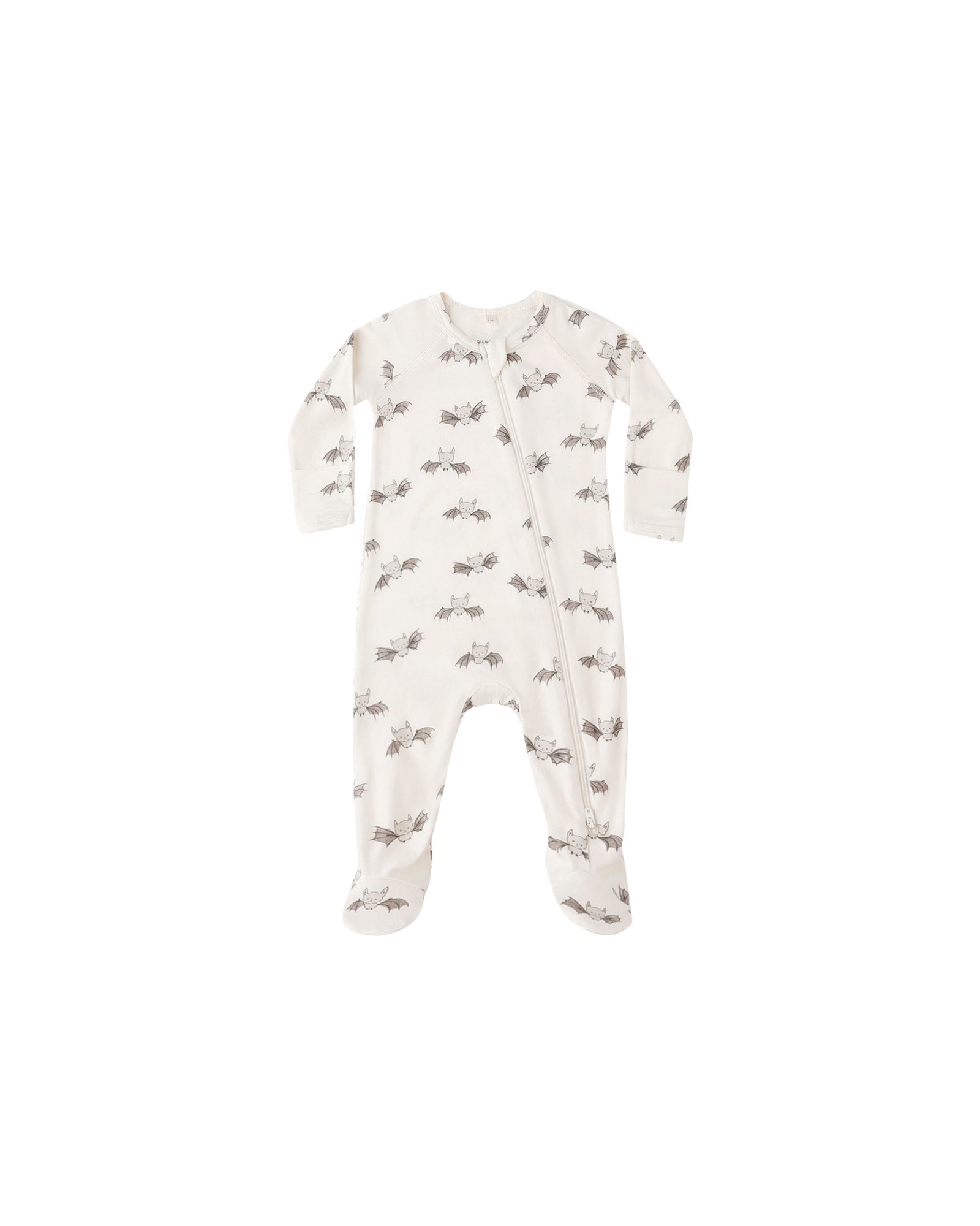 Quincy Mae Bamboo Zip Footie | Bats