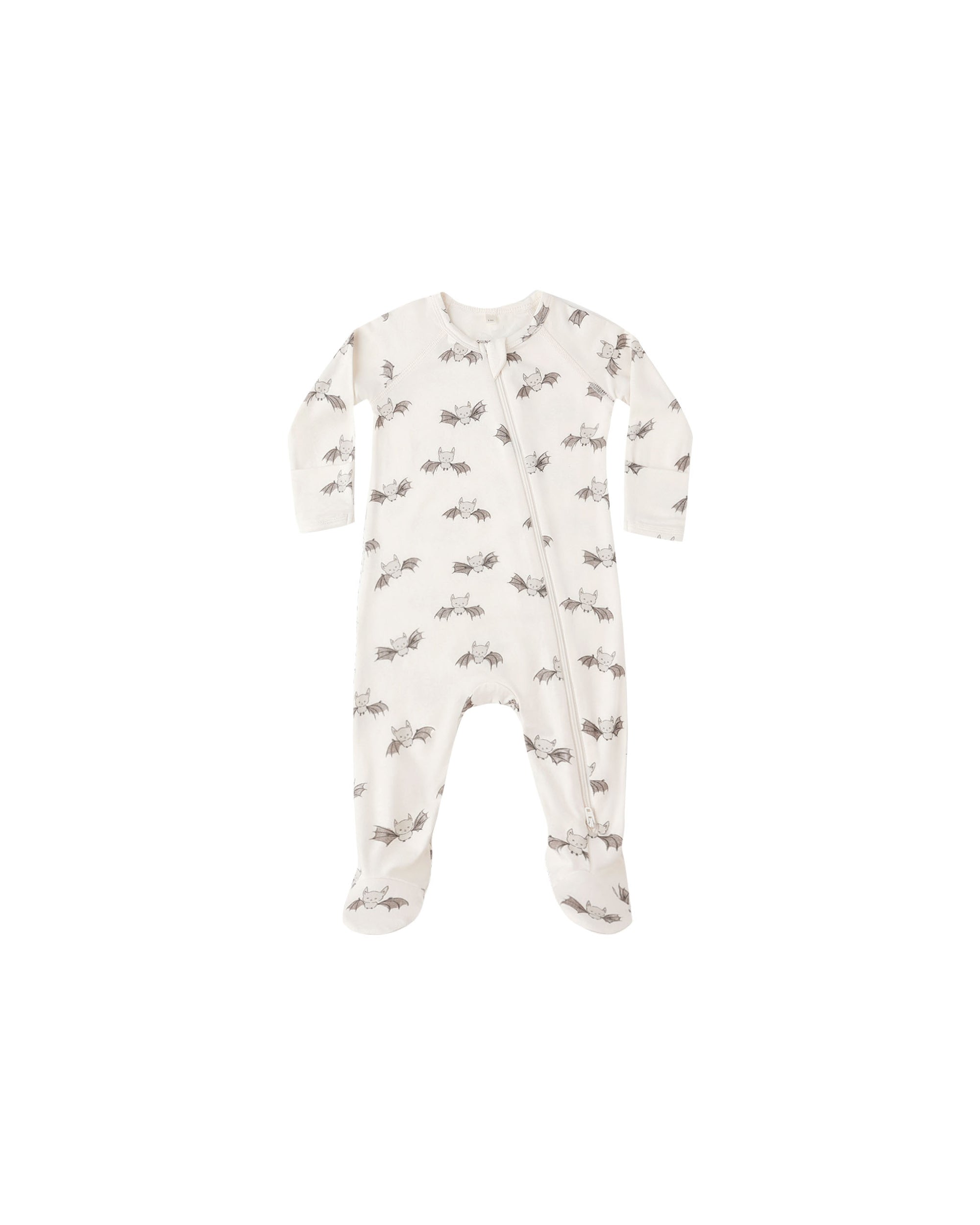 Quincy Mae Bamboo Zip Footie | Bats