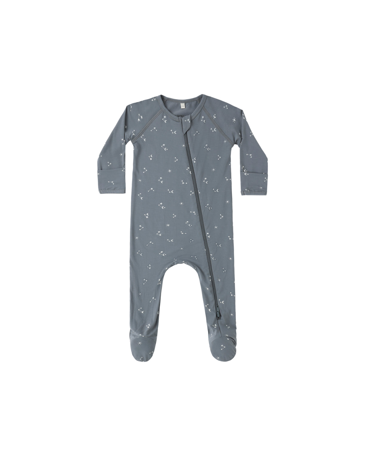 Quincy Mae Bamboo Zip Footie | Starlight