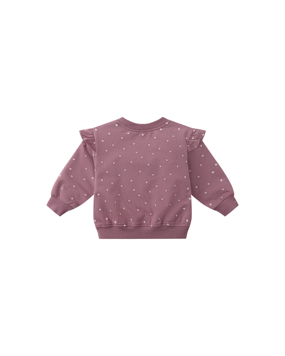 Quincy Mae Ruffle Fleece Sweatshirt | Polka Dot