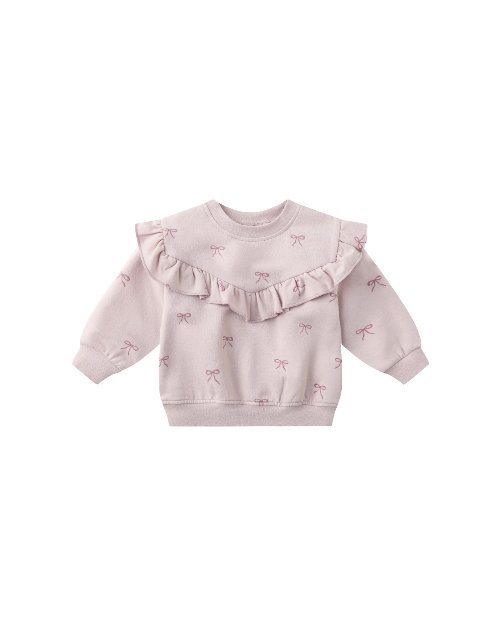Quincy Mae Ruffle Fleece Sweatshirt | Bows