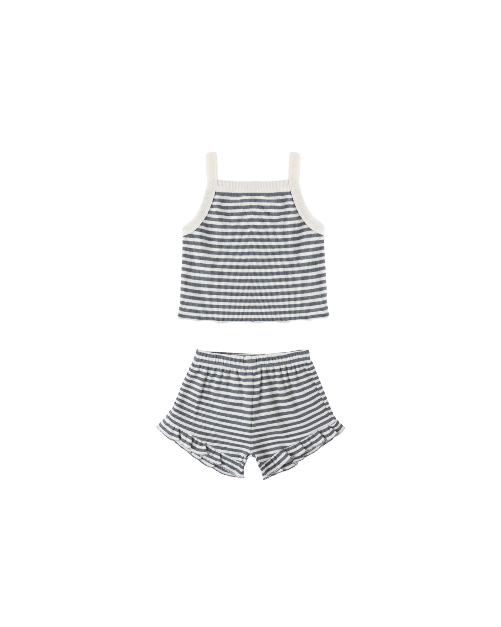Quincy Mae Evie Tank + Shortie Set | Ocean Stripe