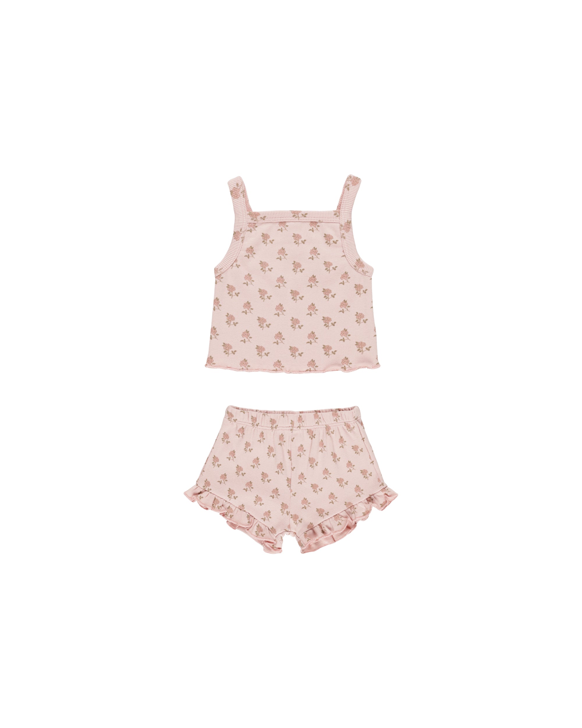 Quincy Mae Evie Tank + Shortie Set | Roses