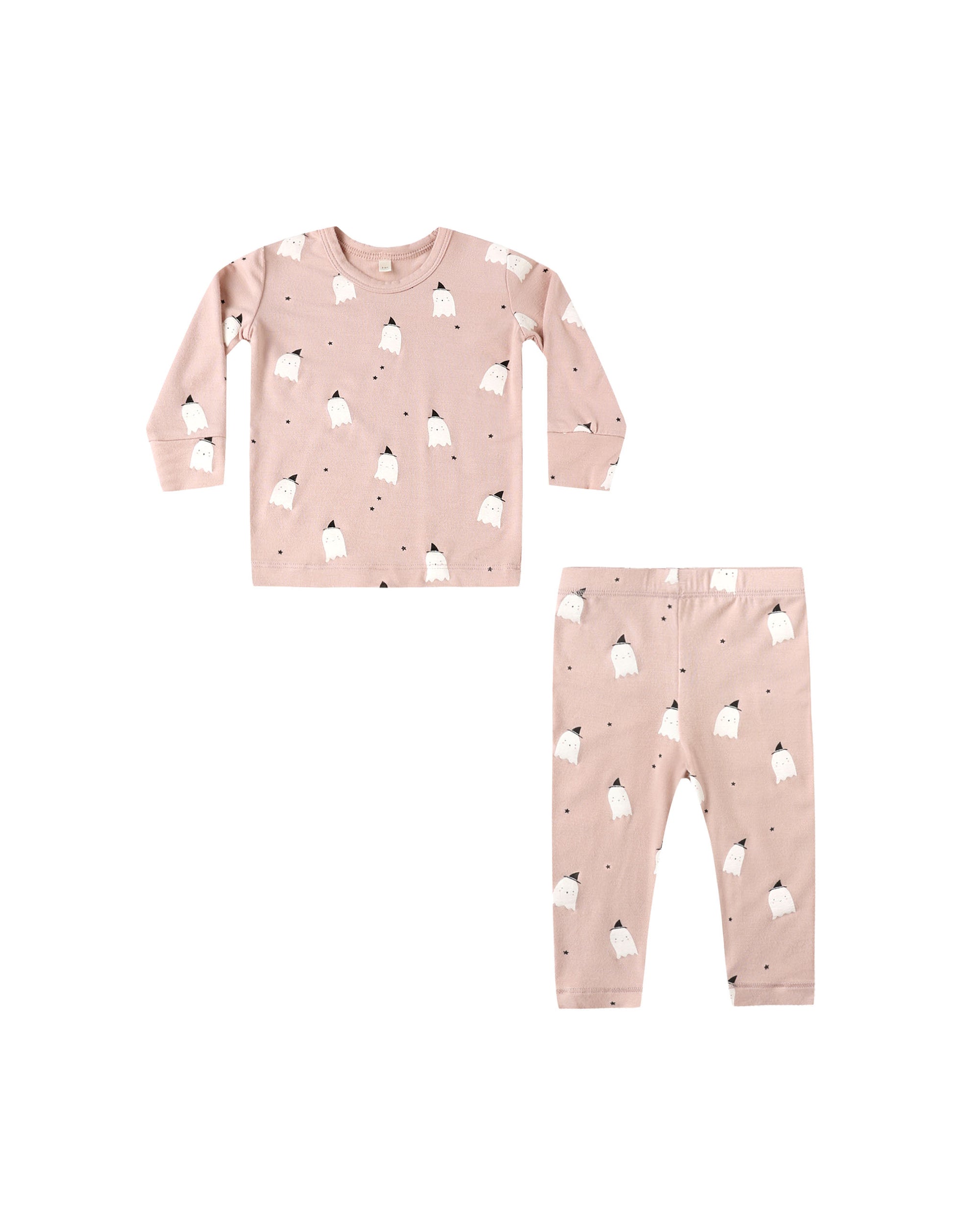 Quincy Mae Bamboo Pajama Set | Pink Ghosts