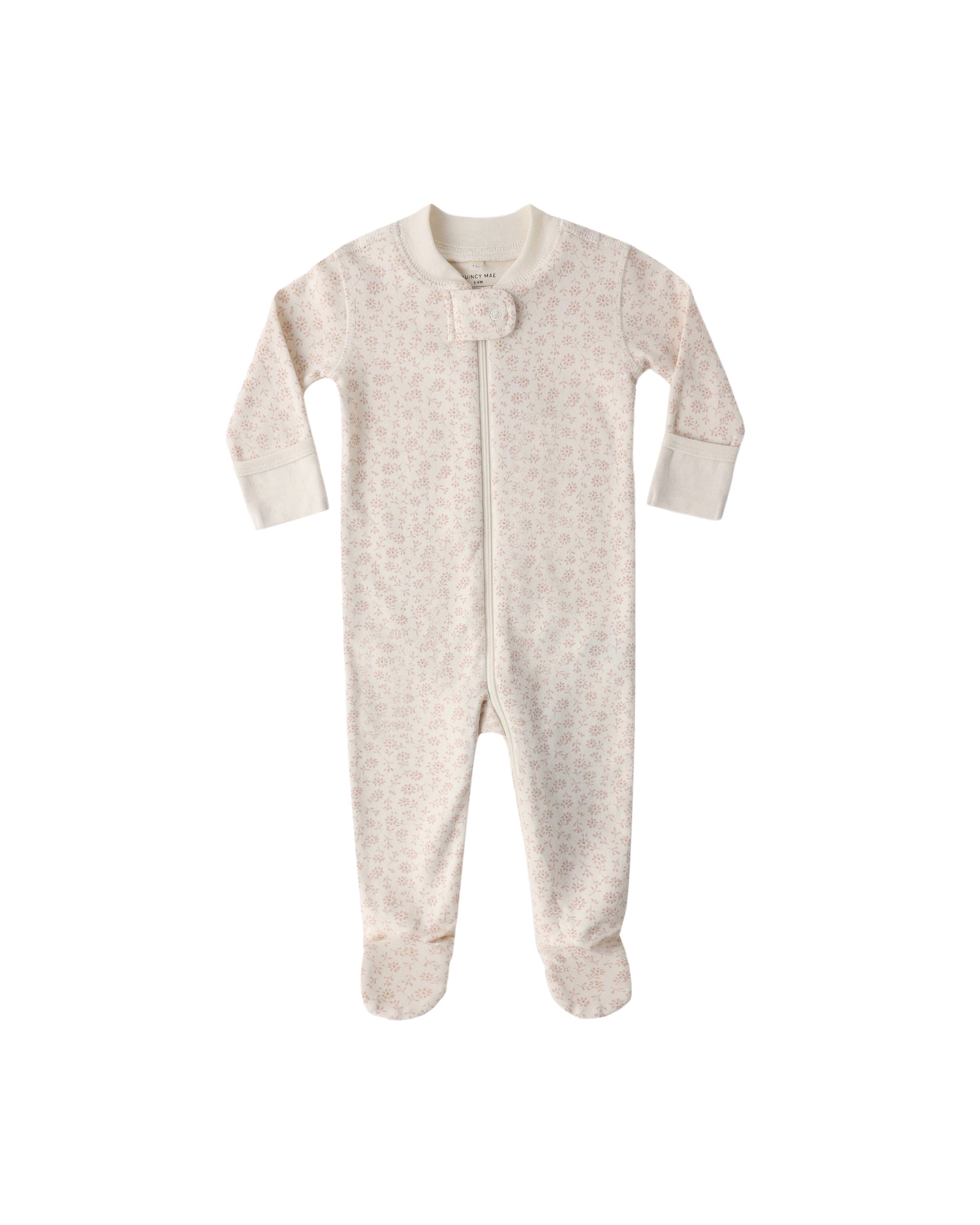 Quincy Mae Zip Long Sleeve Footie | Ditsy