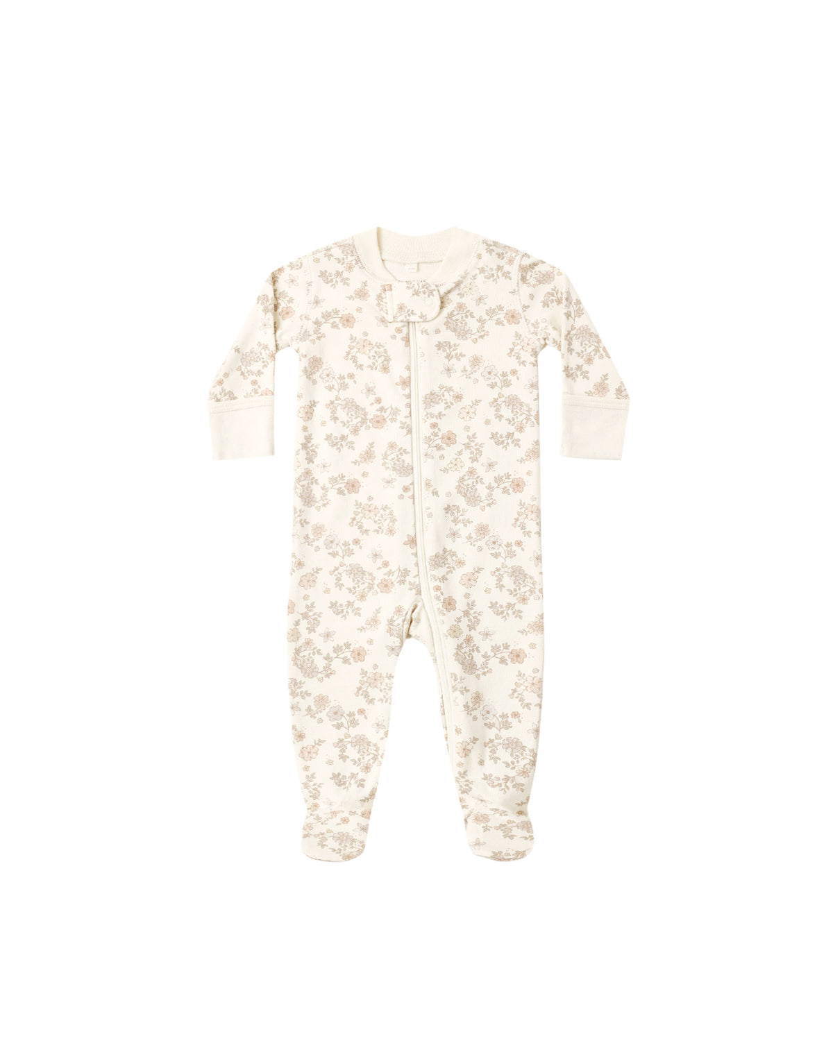 Quincy Mae Zip Footie | Floral Vine