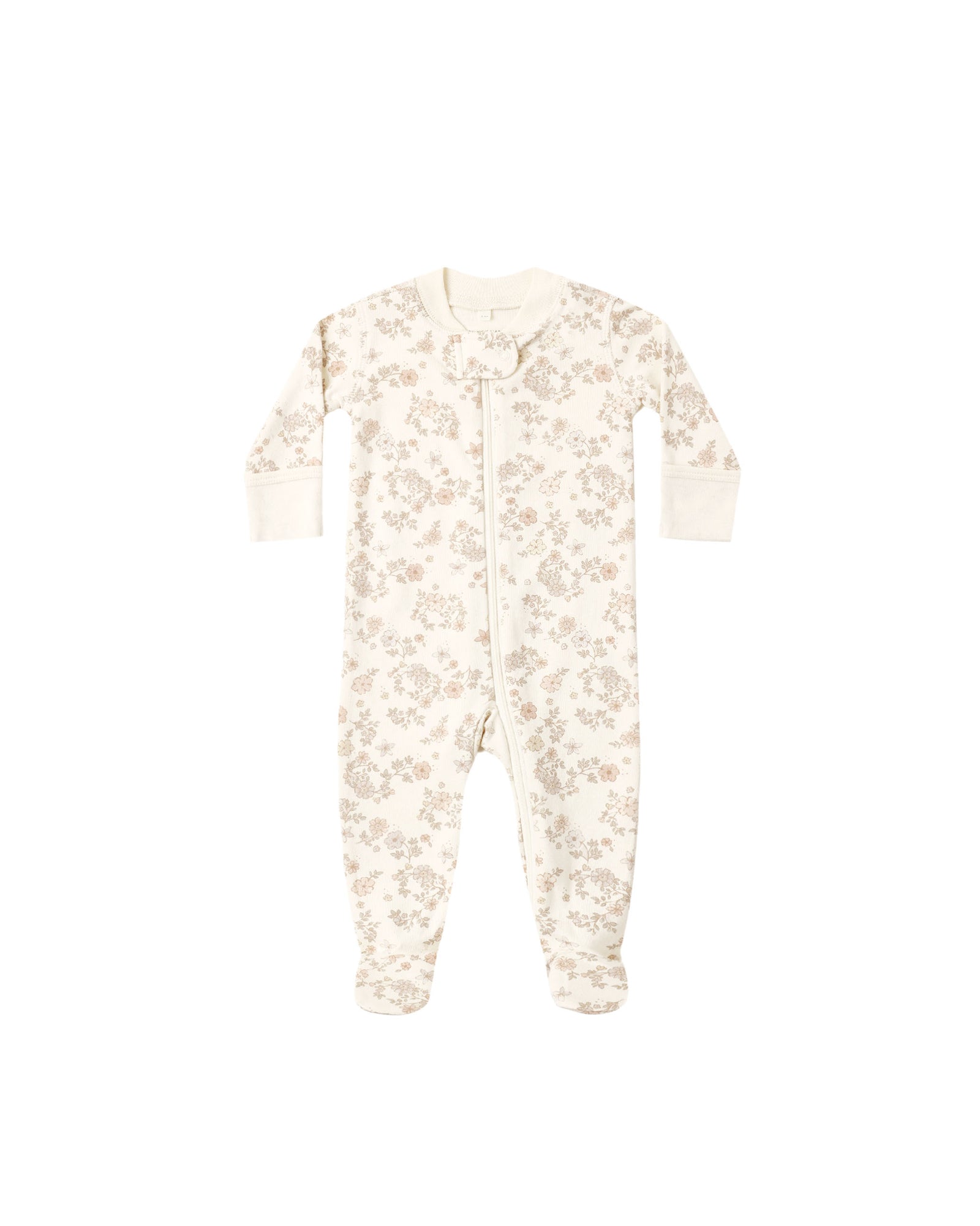 Quincy Mae Zip Footie | Floral Vine
