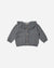 Quincy Mae Ruffle Collar Cardigan | Navy Heather
