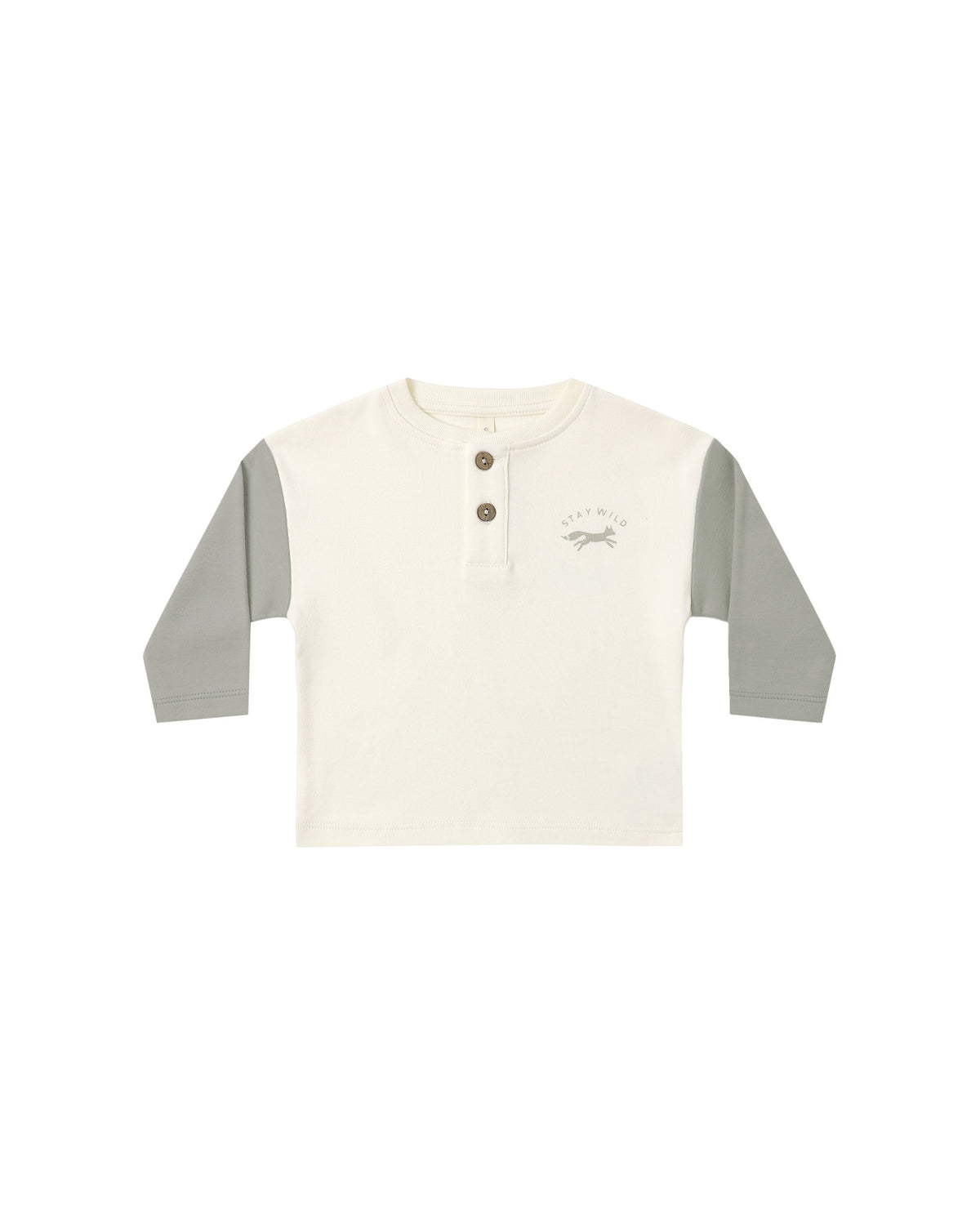 Quincy Mae Longsleeve Henley Tee | Laurel