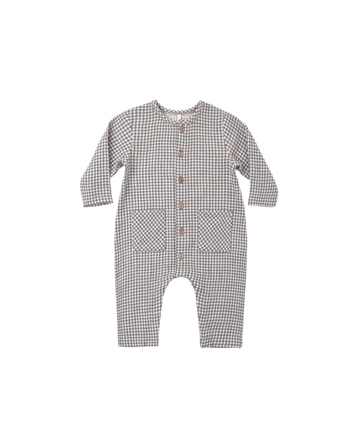 Quincy Mae Pocket Woven Jumpsuit | Midnight Gingham