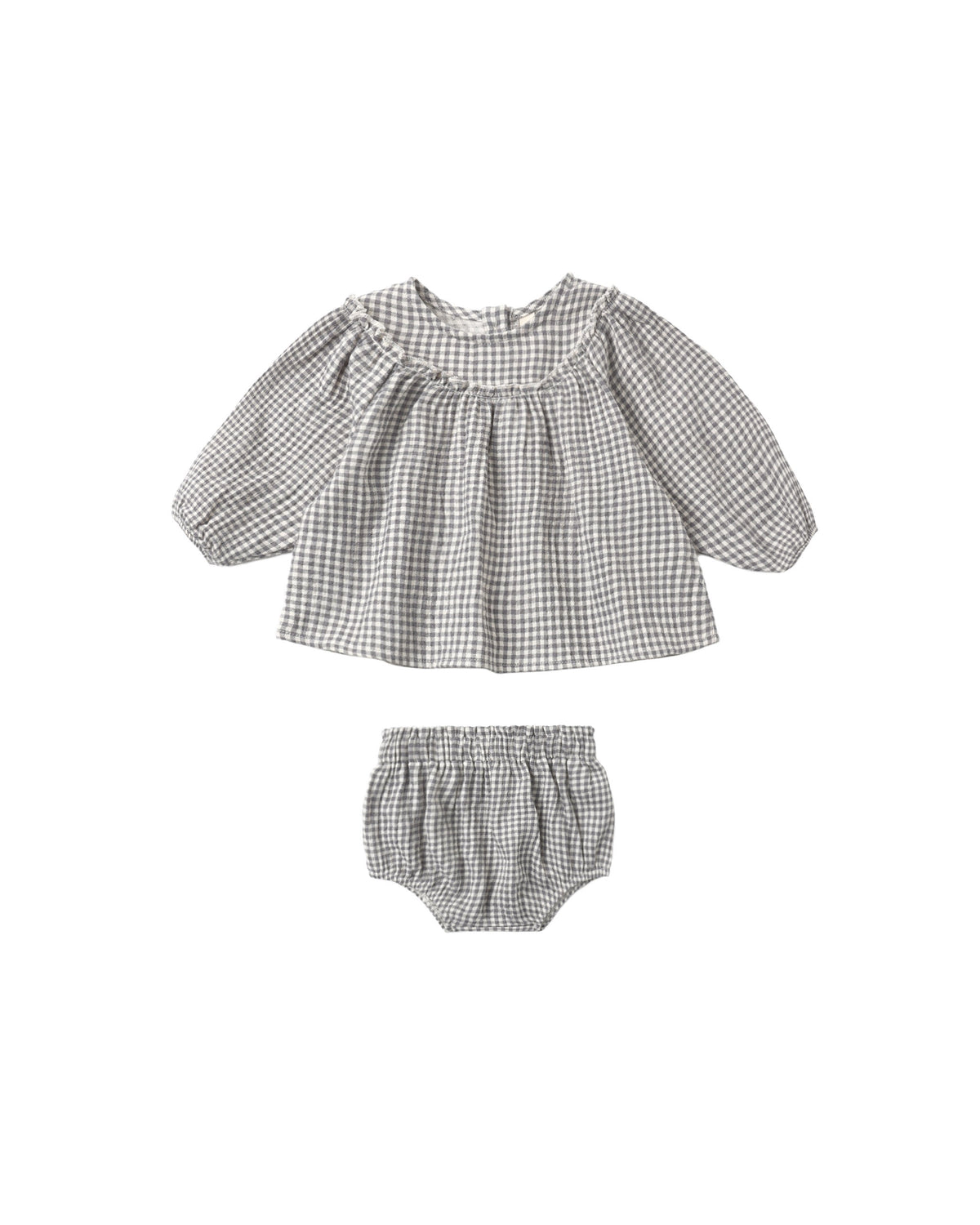 Quincy Mae Mia Top + Bloomer Set | Midnight Gingham