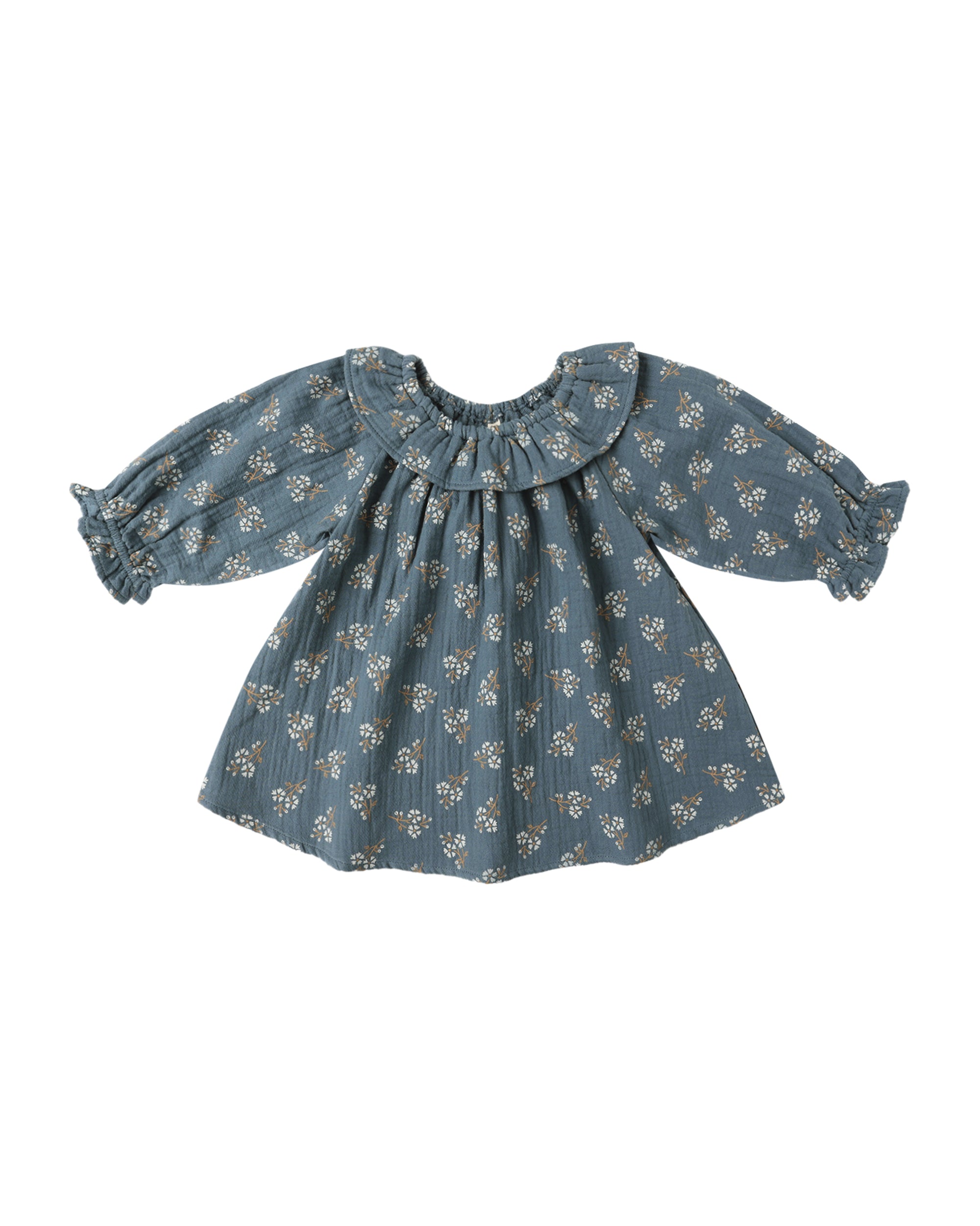 Quincy Mae Long Sleeve Isla Dress | Blue Floral