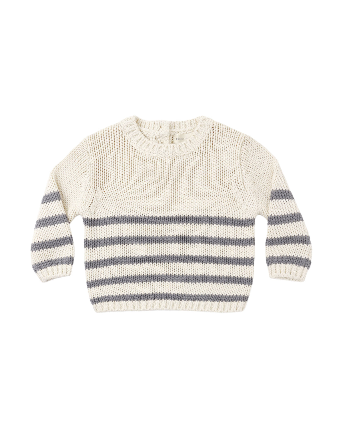 Quincy Mae Rex Sweater | Slate Stripe