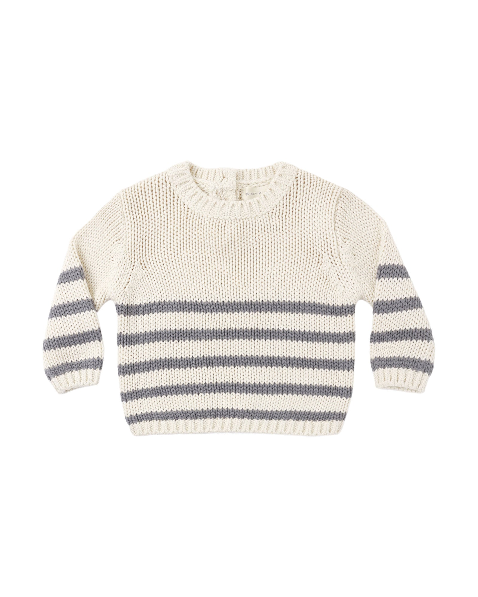 Quincy Mae Rex Sweater | Slate Stripe
